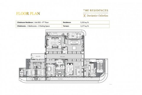 Apartament në DORCHESTER COLLECTION në Dubai, Emiratet e Bashkuara Arabe 3 dhoma gjumi, 605 m2. № 6658 - Foto 11