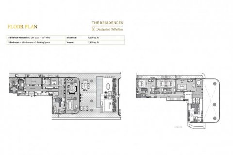 Penthouse në DORCHESTER COLLECTION në Dubai, Emiratet e Bashkuara Arabe 5 dhoma gjumi, 1541 m2. № 6635 - Foto 11