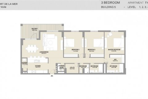 Apartament në Jumeirah, Dubai, Emiratet e Bashkuara Arabe 3 dhoma gjumi, 186 m2. № 6591 - Foto 13