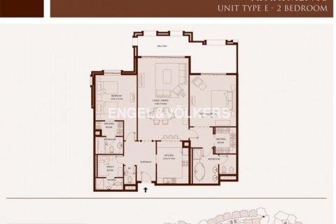 Apartament në BALQIS RESIDENCE në Palm Jumeirah, Dubai, Emiratet e Bashkuara Arabe 2 dhoma gjumi, 179.12 m2. № 22061 - Foto 20