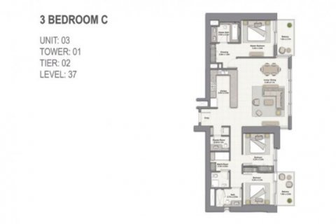 شقة للبيع في مرسى دبي، دبي، الإمارات العربية المتحدة 3 غرفة نوم ، 162 متر مربع ، رقم 6729 - photo 10