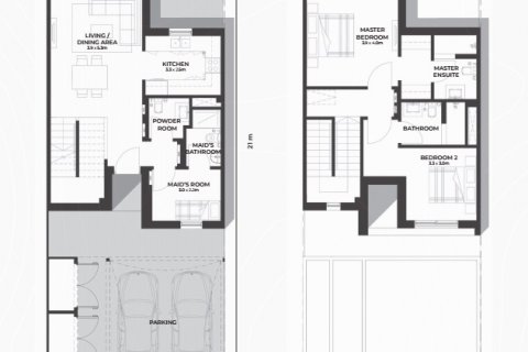 Řadový dům v Al Ghadeer, Abu Dhabi, SAE 2 ložnice, 124.59 m² Č.: 1336 - fotografie 14