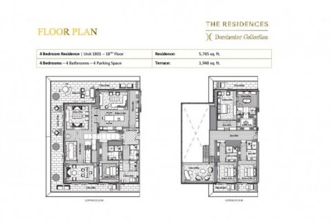Dvoupatrový byt v DORCHESTER COLLECTION v Dubai, SAE 4 ložnice, 717 m² Č.: 6657 - fotografie 10