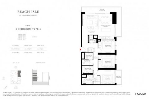 Wohnung zum Verkauf in Dubai Harbour, Dubai, VAE 3 Schlafzimmer, 167 m2 Nr. 6769 - Foto 13