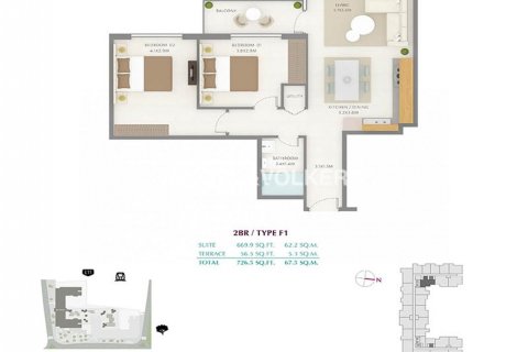 Wohnung zum Verkauf in wasl gate, Dubai, VAE 3 Schlafzimmer, 93.00 m2 Nr. 18248 - Foto 15