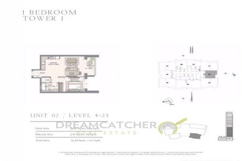 Apartamento en venta en Dubai Creek Harbour (The Lagoons), Dubai, EAU 1 dormitorio, 65.87 m2 № 70293 - foto 3