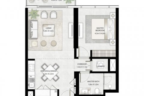 Müüa korter asukohaga Dubai, AÜE: 1 magamistoaga, 67 m² Nr 866 - pilt 7