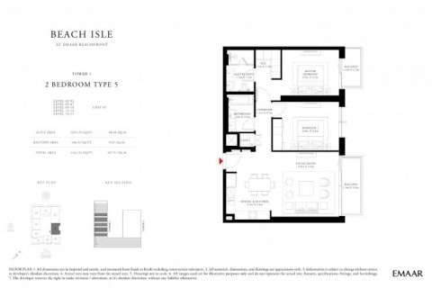 Huoneisto Dubai Harbour, Arabiemiraatit 2 makuuhuonetta, 108 m2 № 6767 - kuva 13