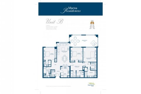Huoneisto MARINA RESIDENCES Palm Jumeirah, Dubai, Arabiemiraatit 3 makuuhuonetta, 226.59 m2 № 27786 - kuva 15