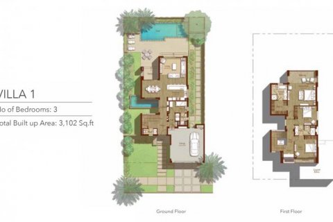 Dubai Hills Estate, Dubai, संयुक्त अरब अमीरात में विला, 3 बेडरूम, 288 वर्ग मीटर, संख्या 6764 - फ़ोटो 5