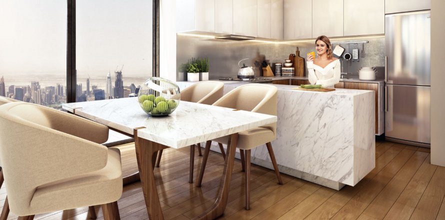 Lakás az AZIZI RIVIERA BEACHFRONT lakóparkban itt: Majan, Dubai, EAE, 1 hálószoba, 100 m², azonosító: 59013