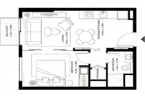 Apartemen di COLLECTIVE 2.0 di Dubai Hills Estate, UEA 1 kamar tidur, 45 m2 nomor 6649 - foto 15