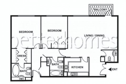Jumeirah Beach Residence、Dubai、UAE にあるマンション販売中 2ベッドルーム、127.28 m2、No18184 - 写真 14