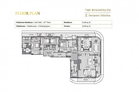 Пәтер DORCHESTER COLLECTION, Дубай, БАӘ-да 4 жатын бөлмелер, 581 м² № 6642 - фото 11