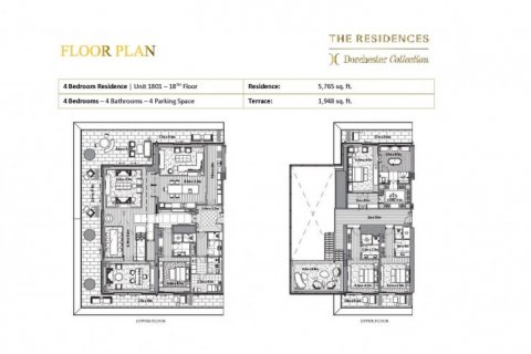 Dupleks di DORCHESTER COLLECTION di Dubai, UAE 4 bilik tidur, 717 meter persegi № 6657 - foto 10