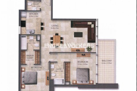 Apartmen di MURANO RESIDENCES di Al Furjan, Dubai, UAE 2 bilik tidur, 110.65 meter persegi № 20186 - foto 15