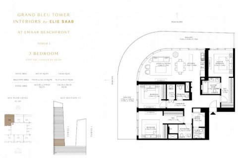 Apartament na sprzedaż w Dubai Harbour, Dubai, ZEA 3 sypialnie, 224 mkw., nr 6633 - zdjęcie 13