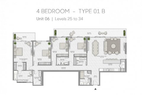 阿联酋 Dubai Jumeirah Beach Residence 待售 : 4 卧, 283 平方米 , 编号6686 - 照片 13